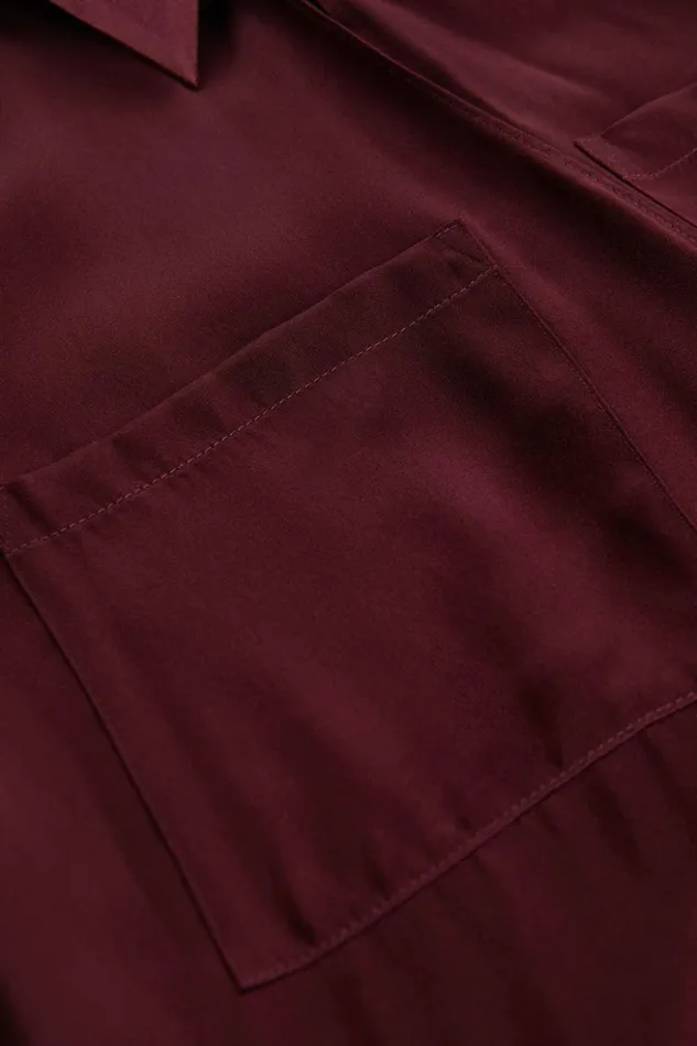 Women Kadi Silk Wrap Dress Dark Wine L039Agence Dresses and Jumpsuits