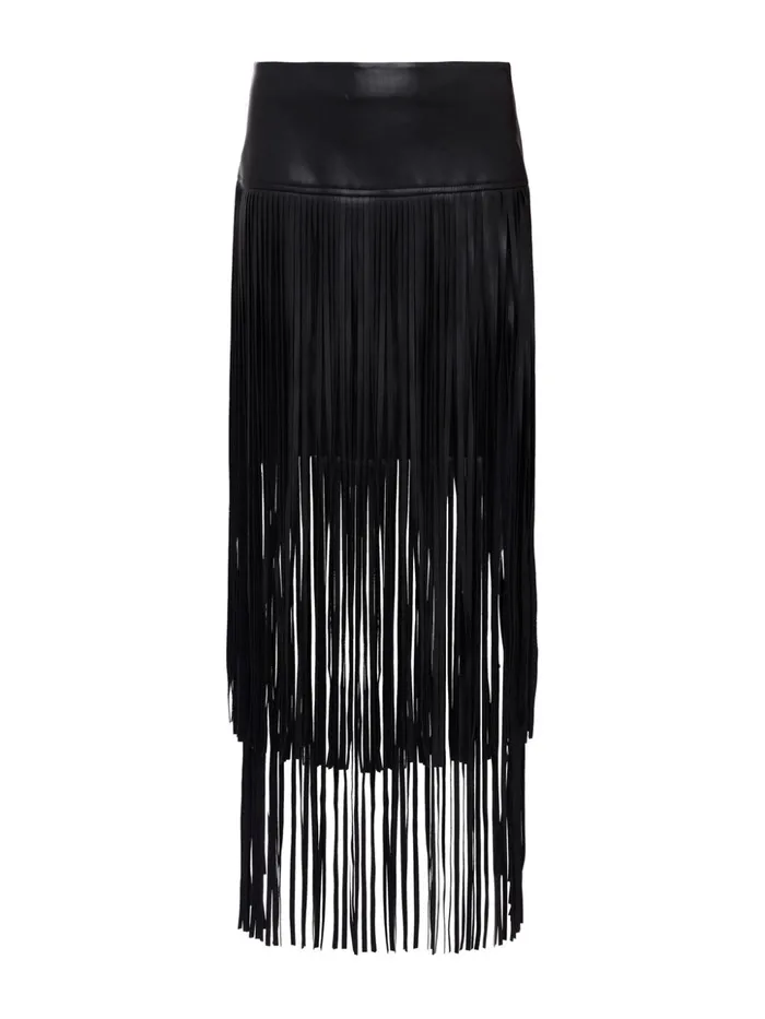 Women Karolina Fringe Skirt Black L039Agence Skirts