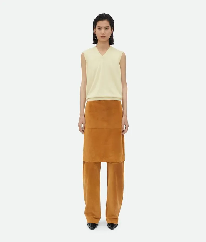 Women Knitwear Bottega Veneta Light Fine Cashmere Gilet Daffodil