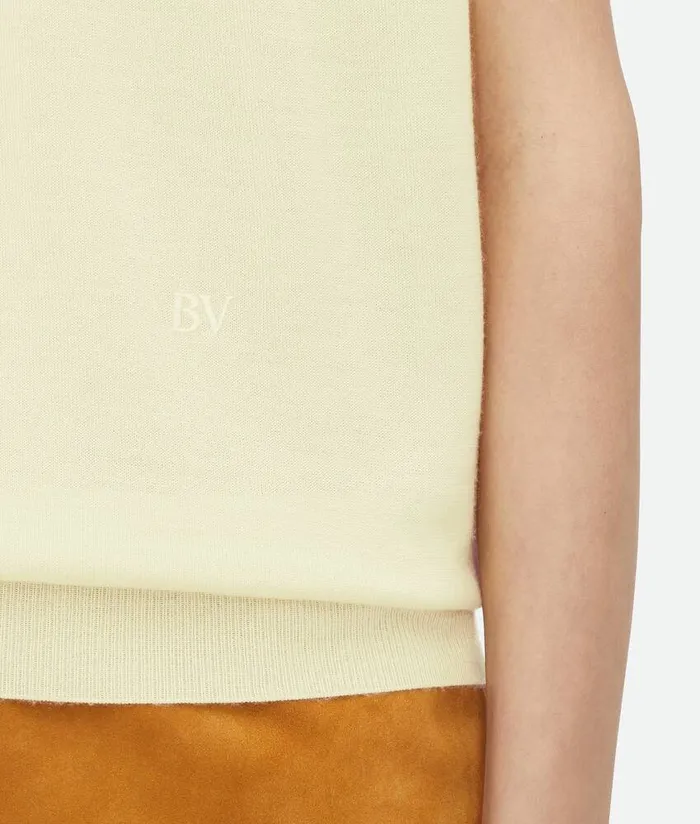 Women Knitwear Bottega Veneta Light Fine Cashmere Gilet Daffodil