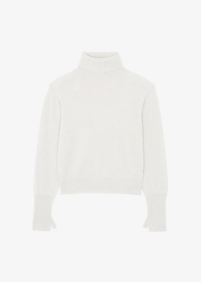 Women Knitwear The Frankie Shop Delia Wool Turtleneck 8211 Oat