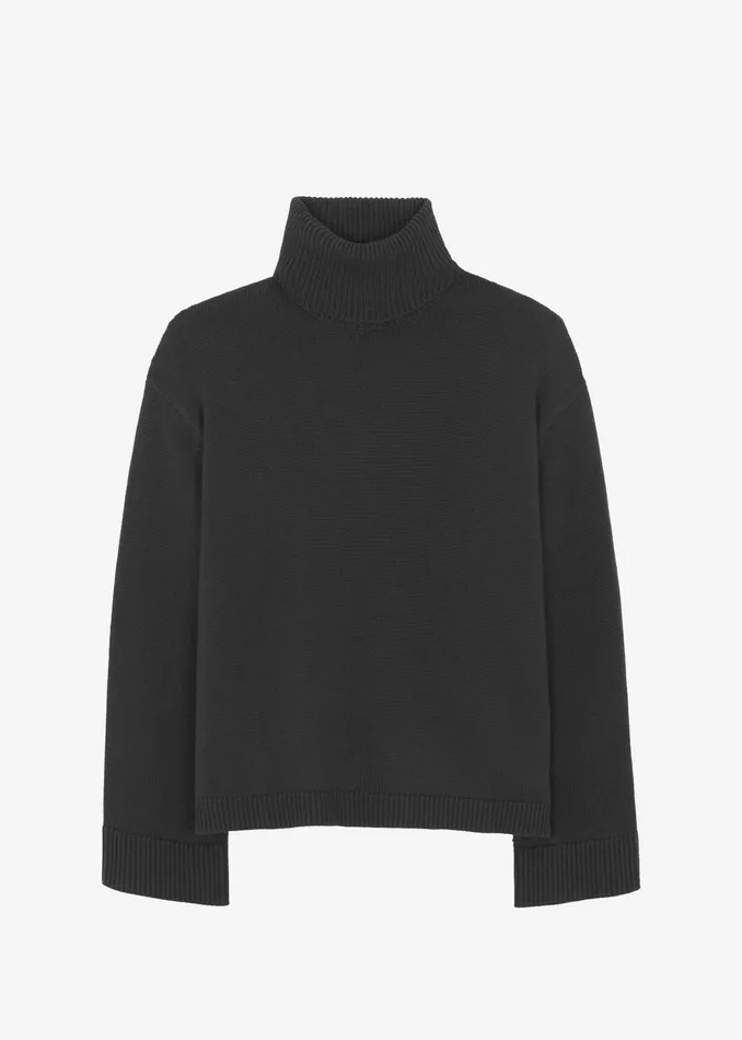 Women Knitwear The Frankie Shop Rhea Trapeze Turtleneck 8211 Charcoal