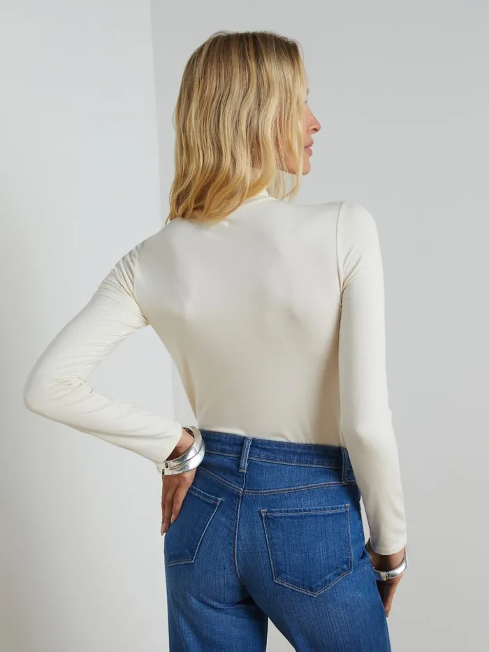 Women Lani Turtleneck Vintage White L039Agence Blouses and Tops