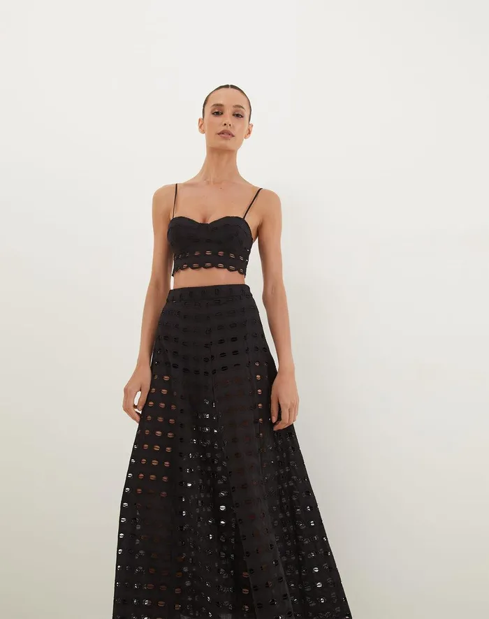 Women Lauren Long Skirt 8211 Black ViX Paula Hermanny Bottoms