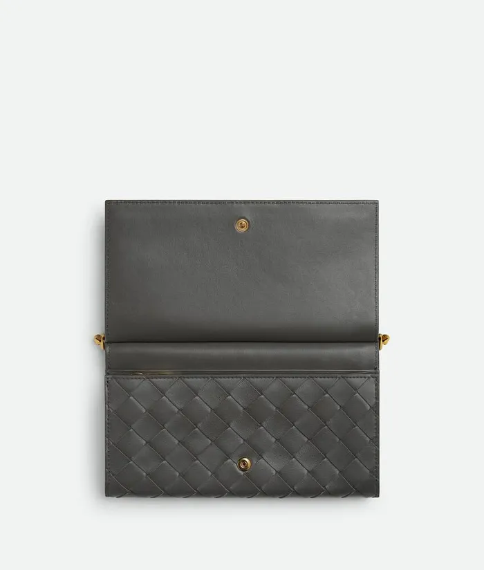 Women Long Wallets Bottega Veneta Solstice Large Flap Wallet Lapilli