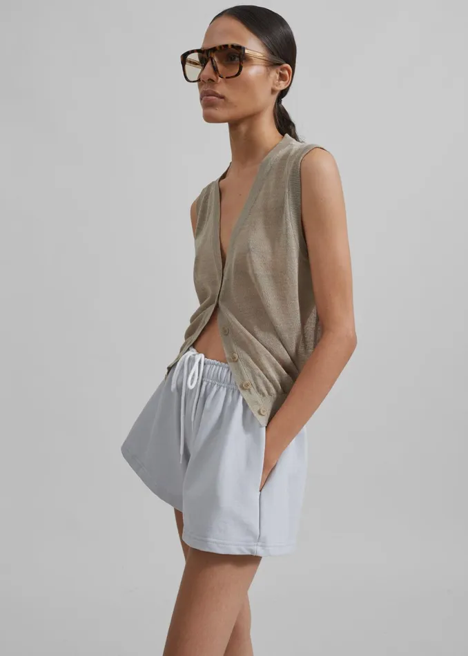 Women Loungewear The Frankie Shop Gemma Mini Lounge Shorts 8211 Grey