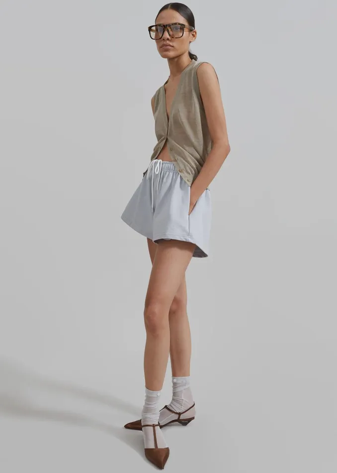 Women Loungewear The Frankie Shop Gemma Mini Lounge Shorts 8211 Grey