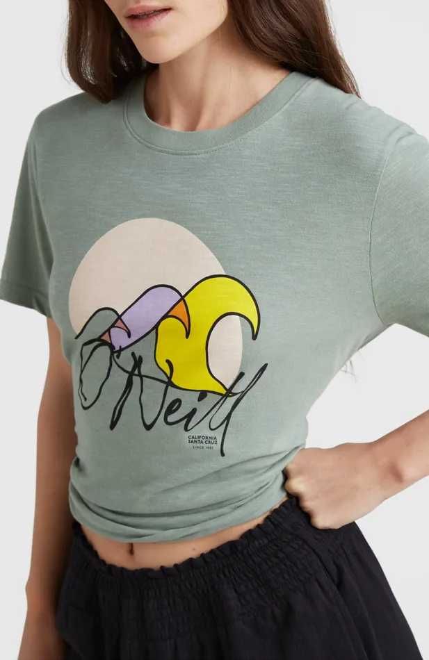 Women Luano Graphic TShirt Green O039Neill TShirts and Tops Women Luano Graphic TShirt Green O039Neill TShirts and Tops