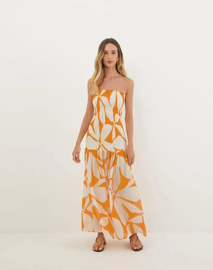 Women Maira Long Dress 8211 Bossa Sunset ViX Paula Hermanny Dresses