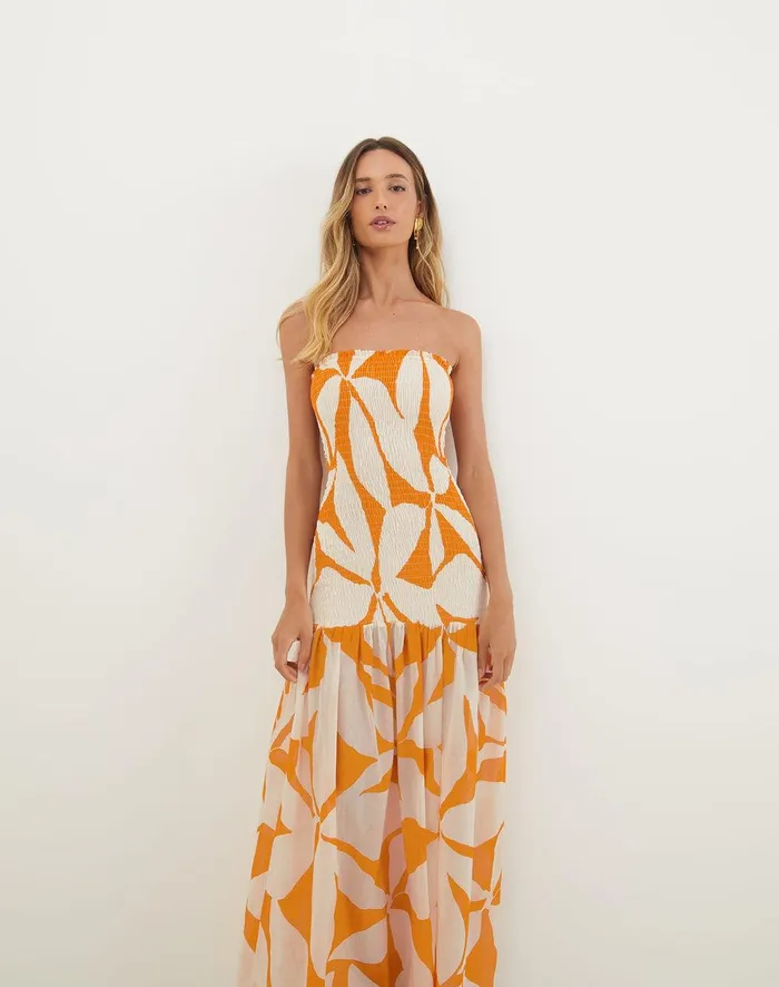 Women Maira Long Dress 8211 Bossa Sunset ViX Paula Hermanny Dresses