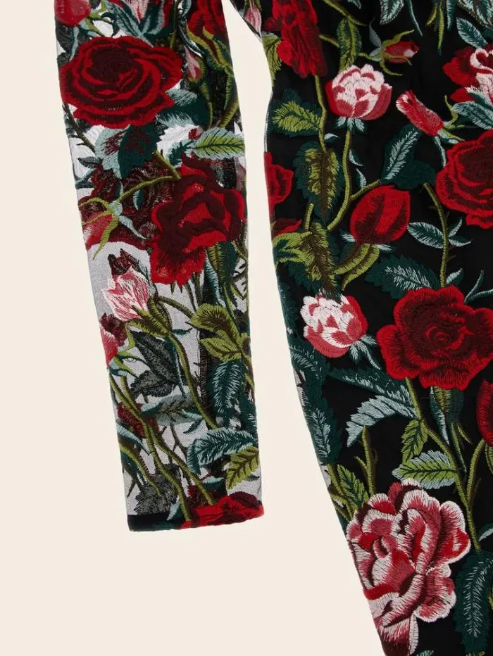 Women Marciano Floral Embroidery Mini Dress Multicolor Pattern Guess Dresses And Jumpsuits
