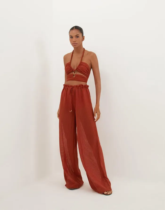 Women Marge Detail Top 8211 Redwood ViX Paula Hermanny Matching Sets