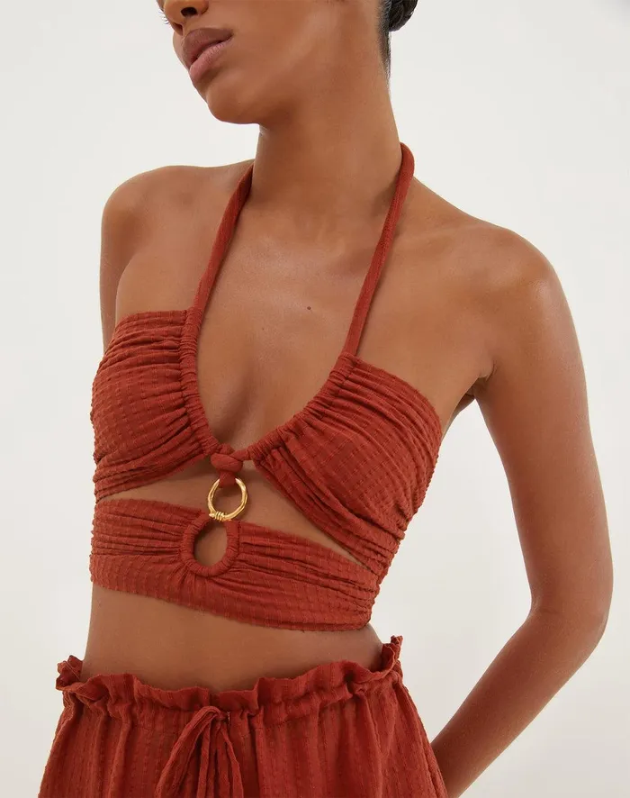 Women Marge Detail Top 8211 Redwood ViX Paula Hermanny Matching Sets