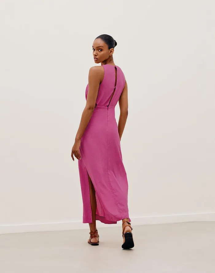 Women Maya Detail Long Dress 8211 Bubblegum ViX Paula Hermanny Dresses
