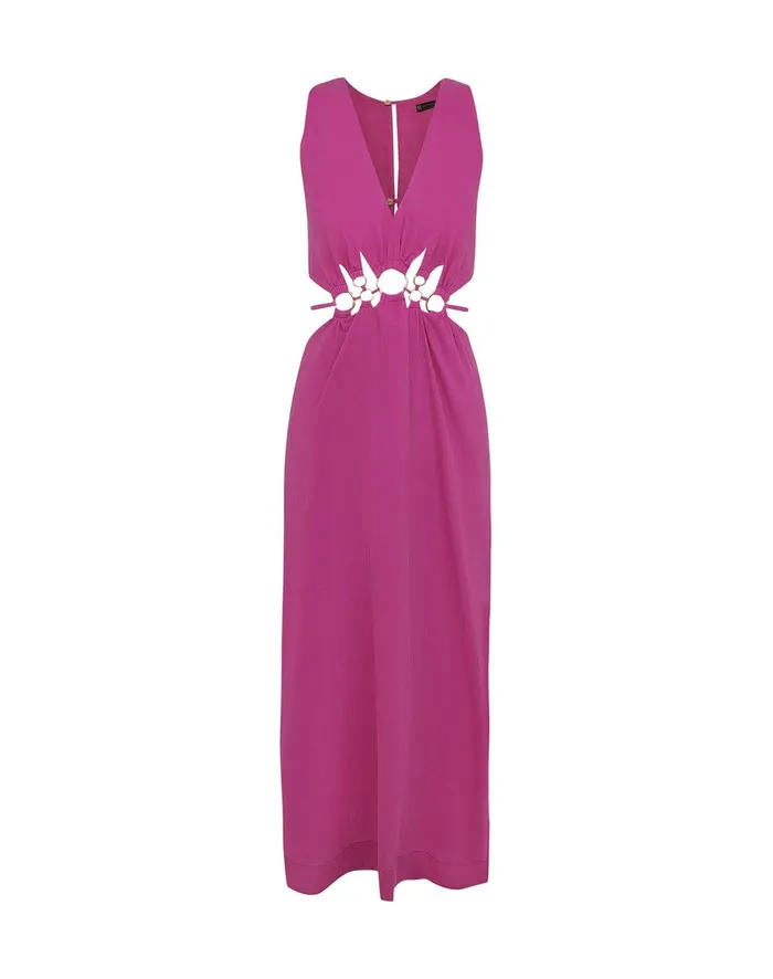 Women Maya Detail Long Dress 8211 Bubblegum ViX Paula Hermanny Dresses