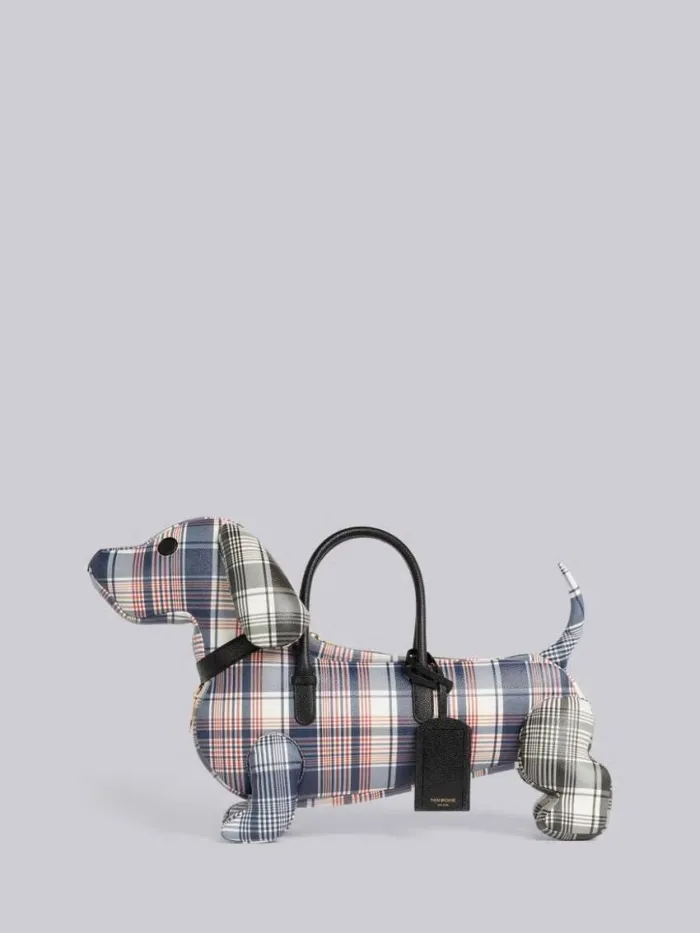 WomenMen Multicolor Madras Printed Caviar Hector Bag Rwbwht Thom Browne Handbags and Totes