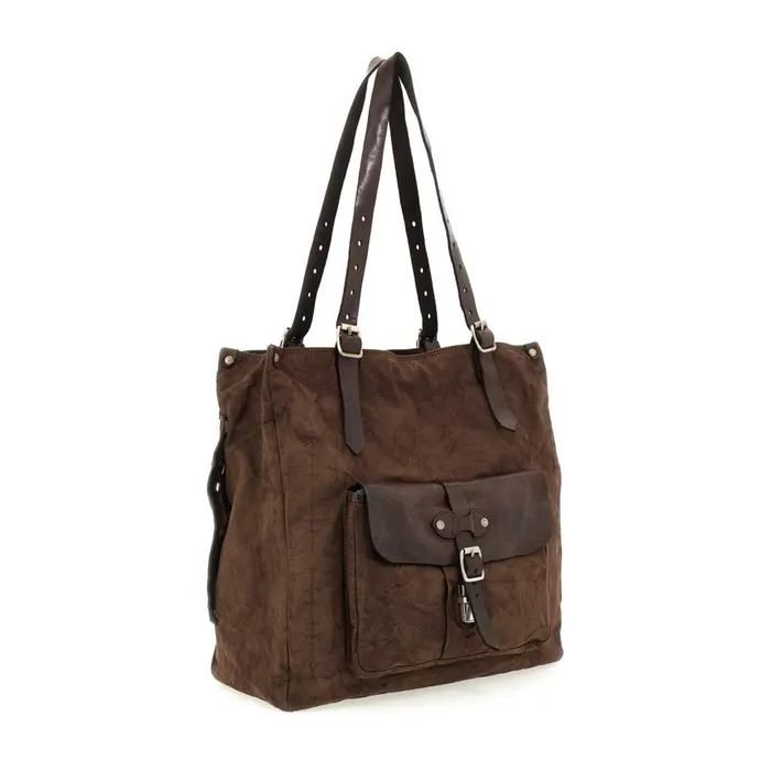 WomenMen ShoppersTote Bags Campomaggi Saturno Brown WomenMen ShoppersTote Bags Campomaggi Saturno Brown