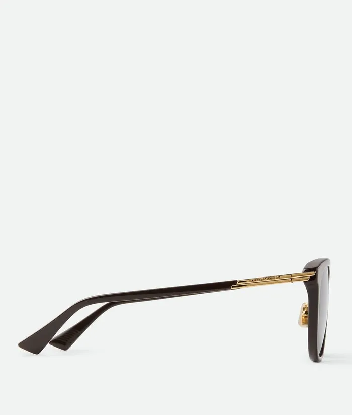 WomenMen Sunglasses Bottega Veneta Forte Square Sunglasses Brownblue