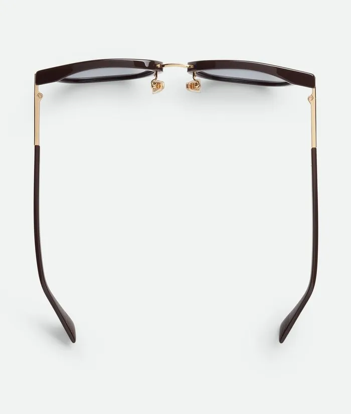WomenMen Sunglasses Bottega Veneta Forte Square Sunglasses Brownblue