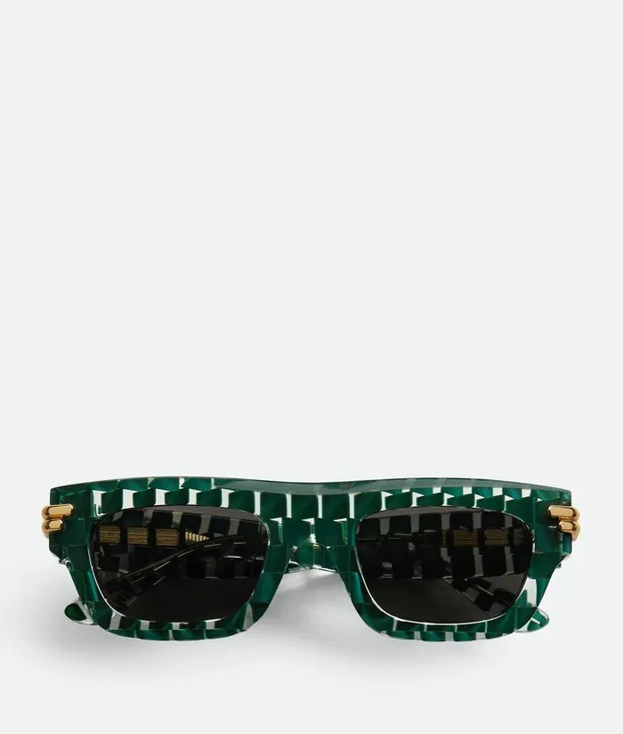 WomenMen Sunglasses Bottega Veneta Mitre Square Sunglasses Green