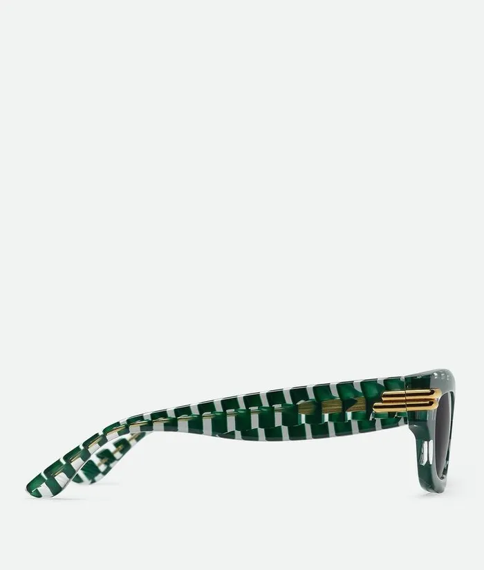 WomenMen Sunglasses Bottega Veneta Mitre Square Sunglasses Green