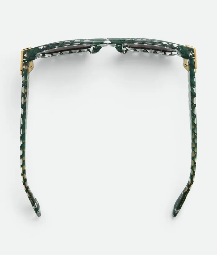 WomenMen Sunglasses Bottega Veneta Mitre Square Sunglasses Green