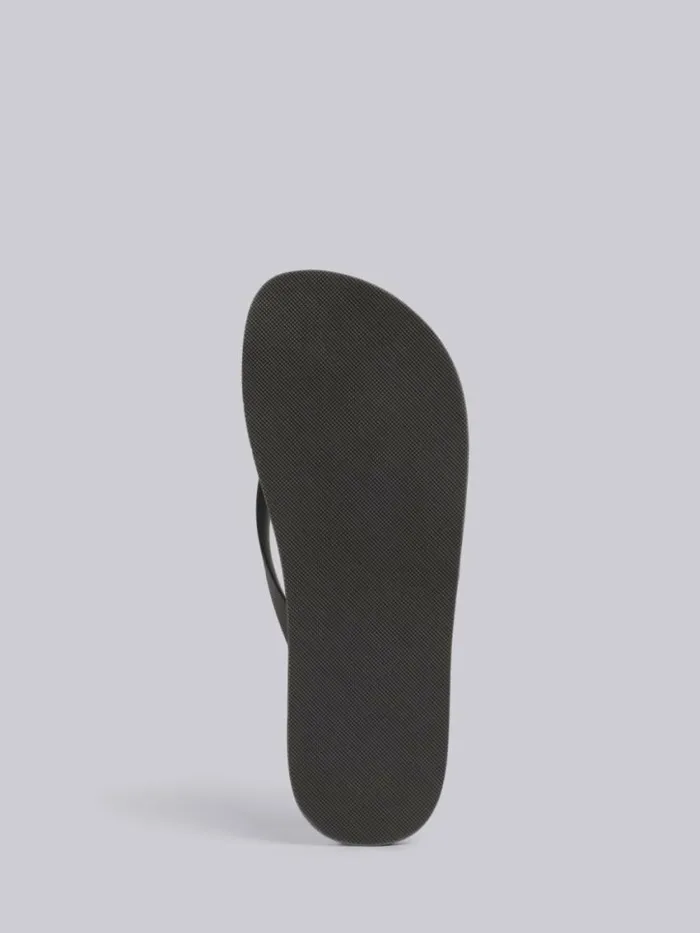 Women Molded Rubber Stripe Flip Flop Medium Grey Thom Browne Slippers and Sandals
