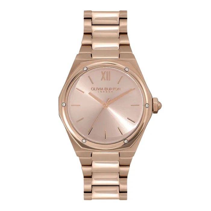 Women Olivia Burton 33mm Hexa Blush and Carnation Gold Bracelet Watch Sports Luxe Watches Women Olivia Burton 33mm Hexa Blush and Carnation Gold Bracelet Watch Sports Luxe Watches
