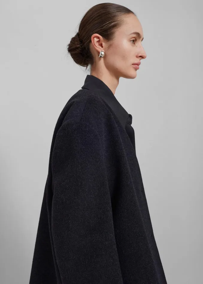 Women Outerwear The Frankie Shop Abina Collarless Blazer 8211 Charcoal