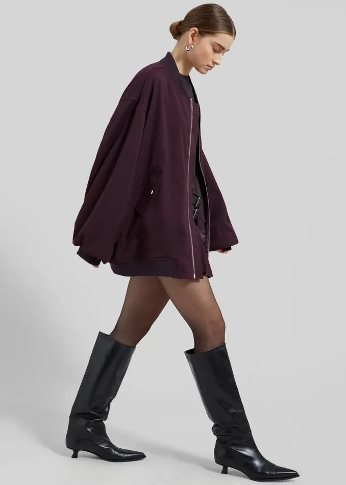 Women Outerwear The Frankie Shop Astra Bomber Jacket 8211 Burgundy