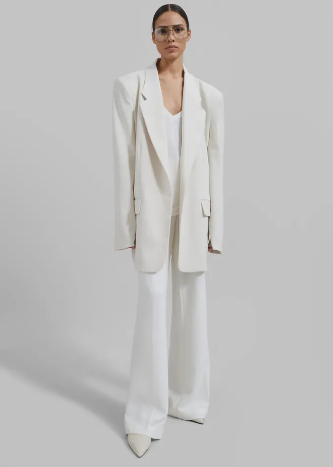 Women Outerwear The Frankie Shop Billie Oversized Blazer 8211 Cream