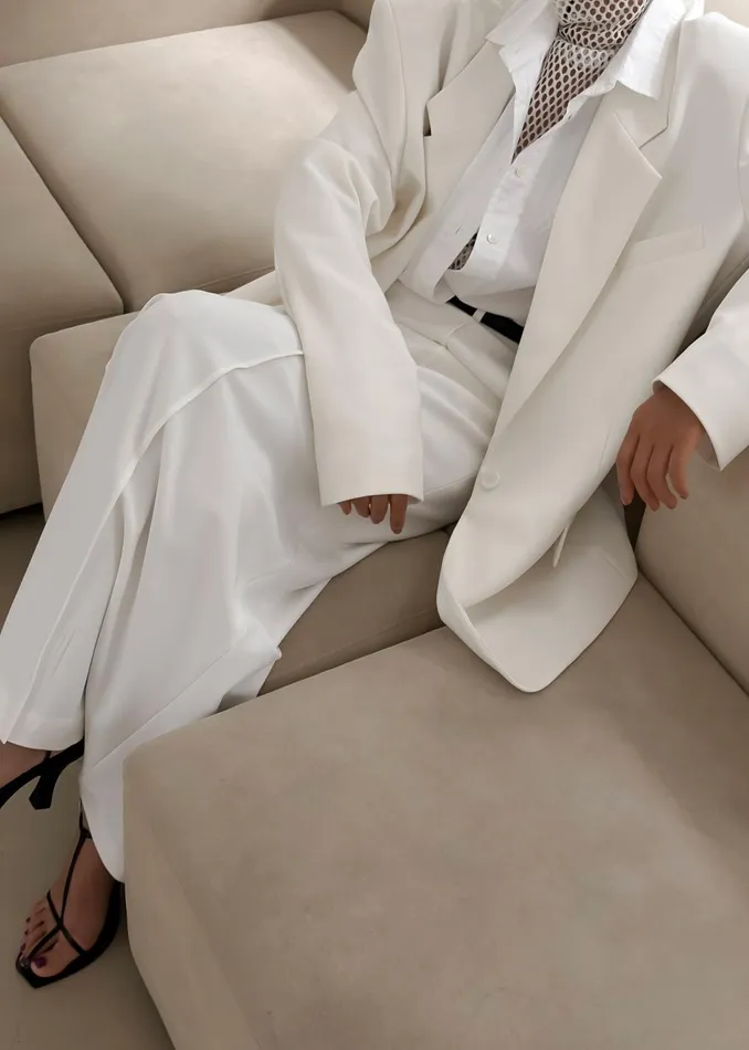 Women Outerwear The Frankie Shop Billie Oversized Blazer 8211 Cream