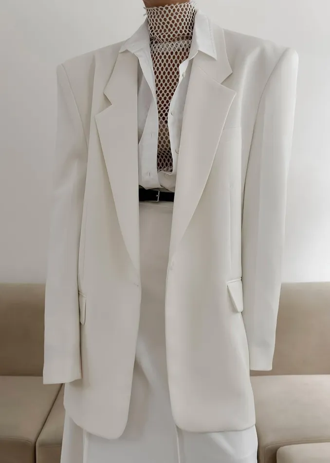 Women Outerwear The Frankie Shop Billie Oversized Blazer 8211 Cream