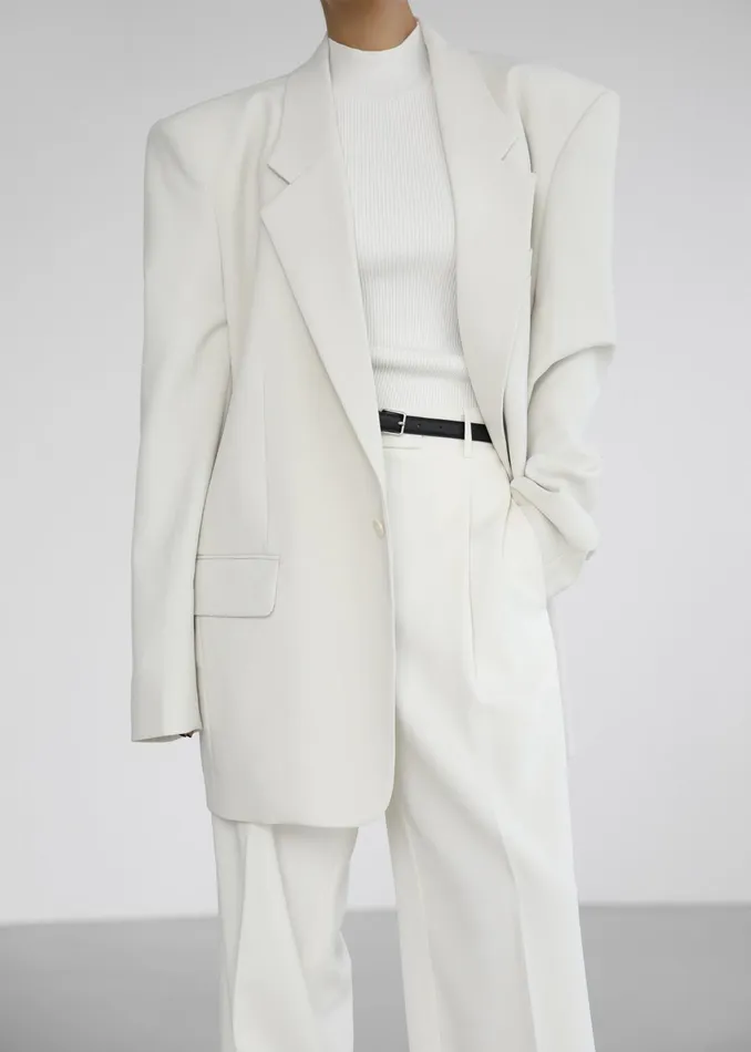 Women Outerwear The Frankie Shop Billie Oversized Blazer 8211 Cream