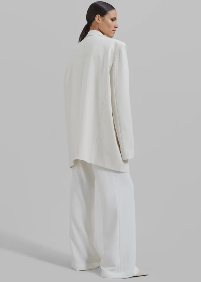 Women Outerwear The Frankie Shop Billie Oversized Blazer 8211 Cream