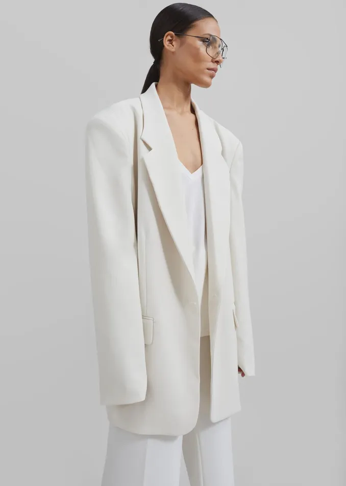 Women Outerwear The Frankie Shop Billie Oversized Blazer 8211 Cream