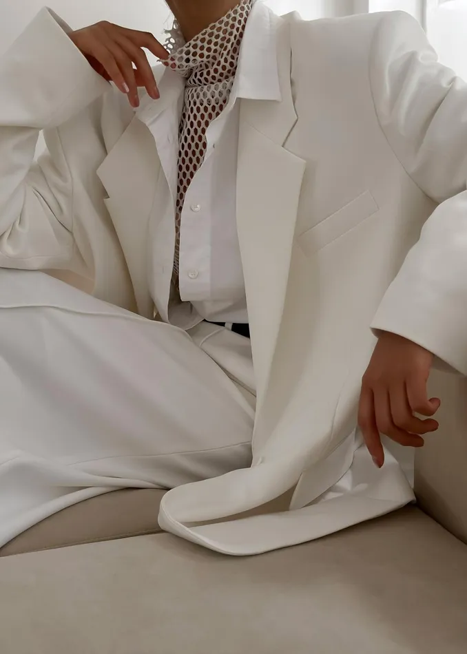 Women Outerwear The Frankie Shop Billie Oversized Blazer 8211 Cream