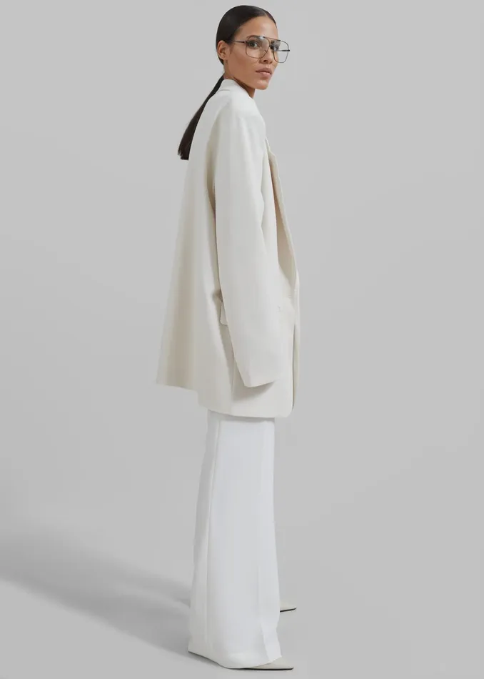 Women Outerwear The Frankie Shop Billie Oversized Blazer 8211 Cream