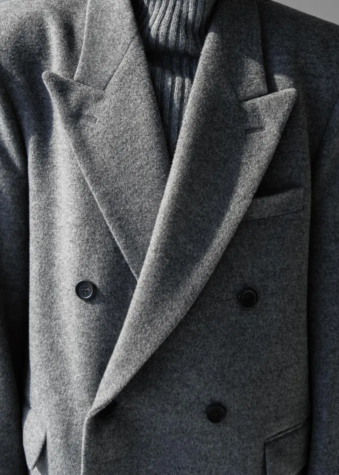 Women Outerwear The Frankie Shop Birnam Wool Coat 8211 Grey