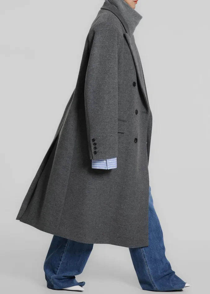 Women Outerwear The Frankie Shop Birnam Wool Coat 8211 Grey