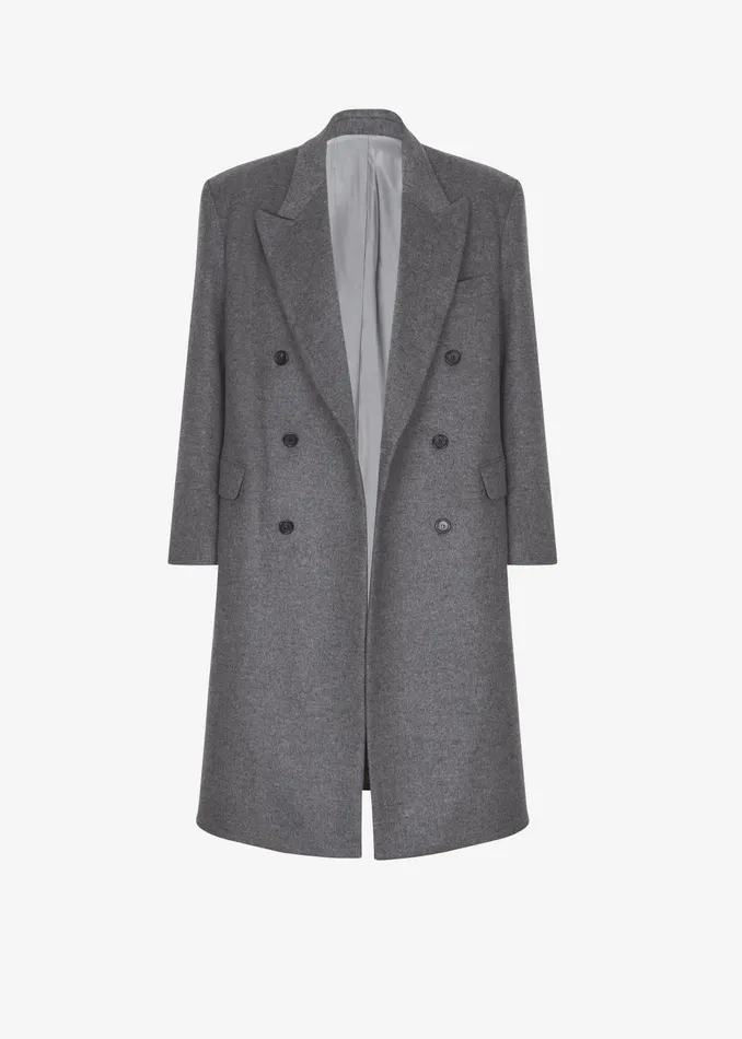 Women Outerwear The Frankie Shop Birnam Wool Coat 8211 Grey
