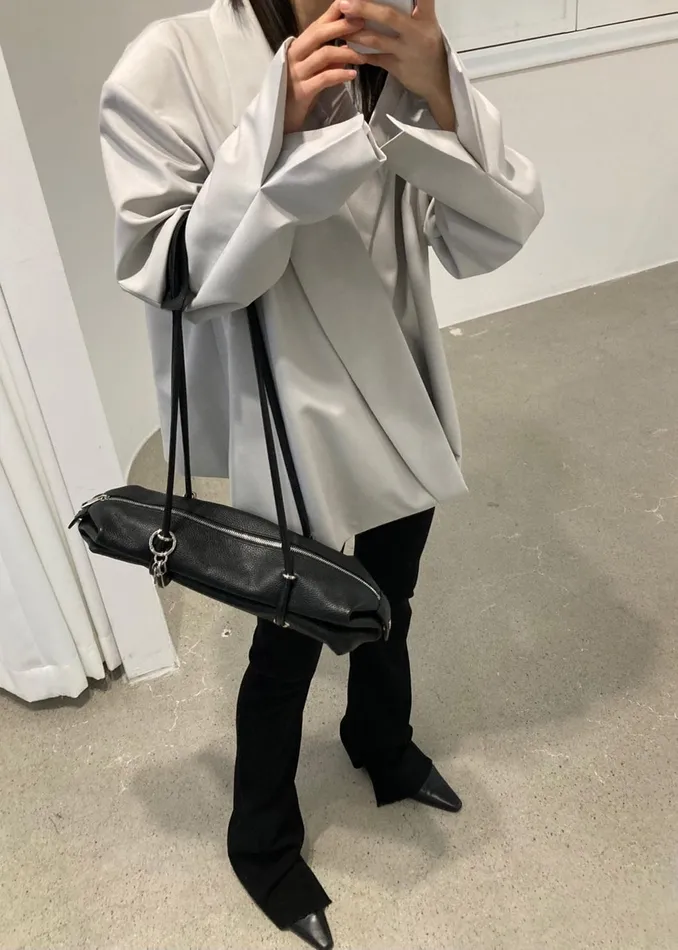 Women Outerwear The Frankie Shop Geneva Wrap Blazer 8211 Grey