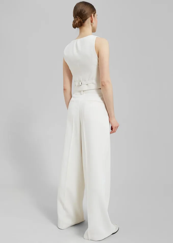Women Outerwear The Frankie Shop Indio Vest 8211 Off White