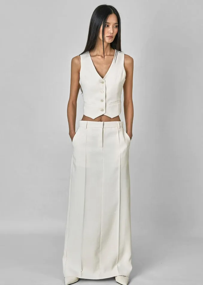 Women Outerwear The Frankie Shop Indio Vest 8211 Off White