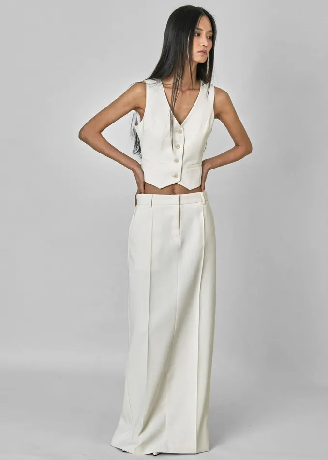 Women Outerwear The Frankie Shop Indio Vest 8211 Off White