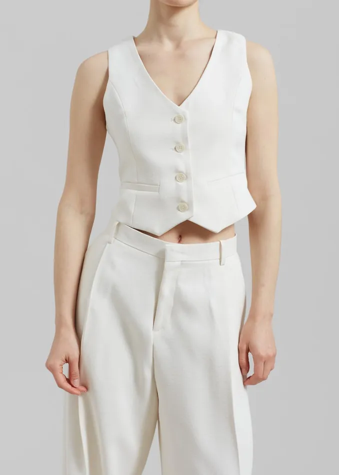 Women Outerwear The Frankie Shop Indio Vest 8211 Off White