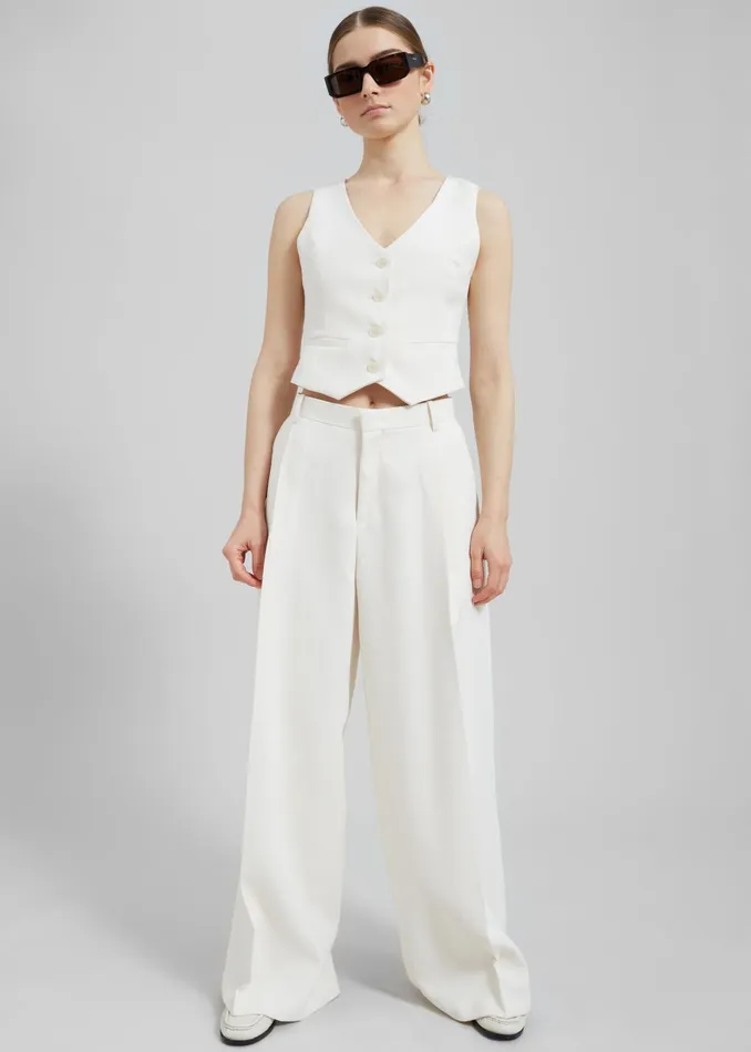 Women Outerwear The Frankie Shop Indio Vest 8211 Off White