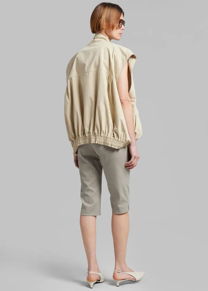 Women Outerwear The Frankie Shop Lance Sleeveless Bomber Jacket 8211 Beige