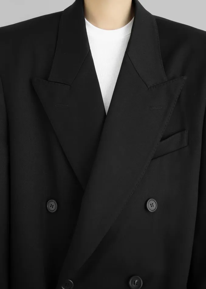 Women Outerwear The Frankie Shop London Double Breasted Coat 8211 Black