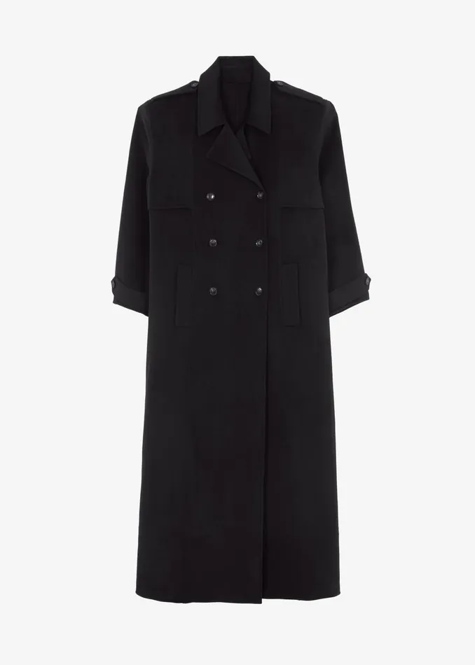 Women Outerwear The Frankie Shop Nikola Padded Trench Coat 8211 Black